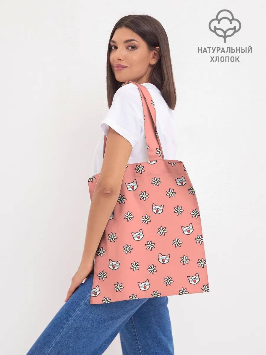 Шоппер база / Кошки и цветы