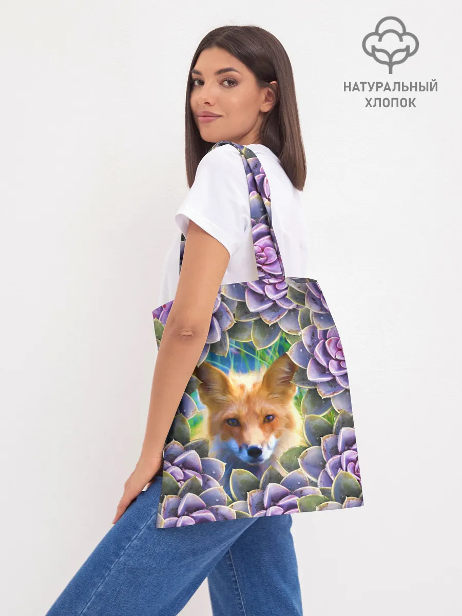 Шоппер база / Лиса среди цветов