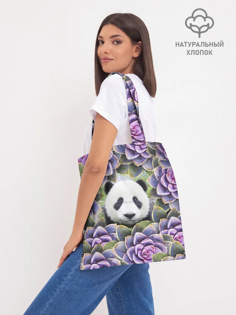 Шоппер база / Панда среди цветов