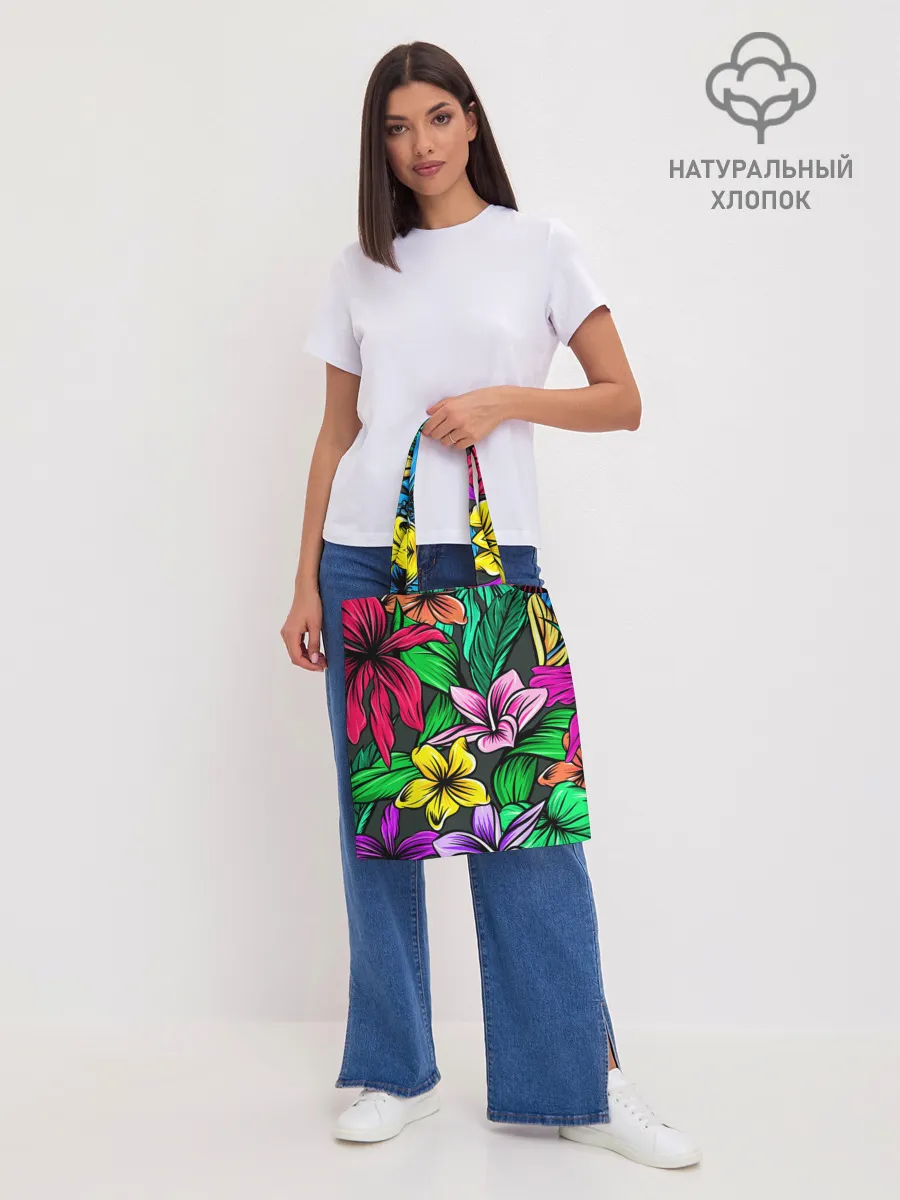Шоппер база / Цветочный фон | Пляжная
