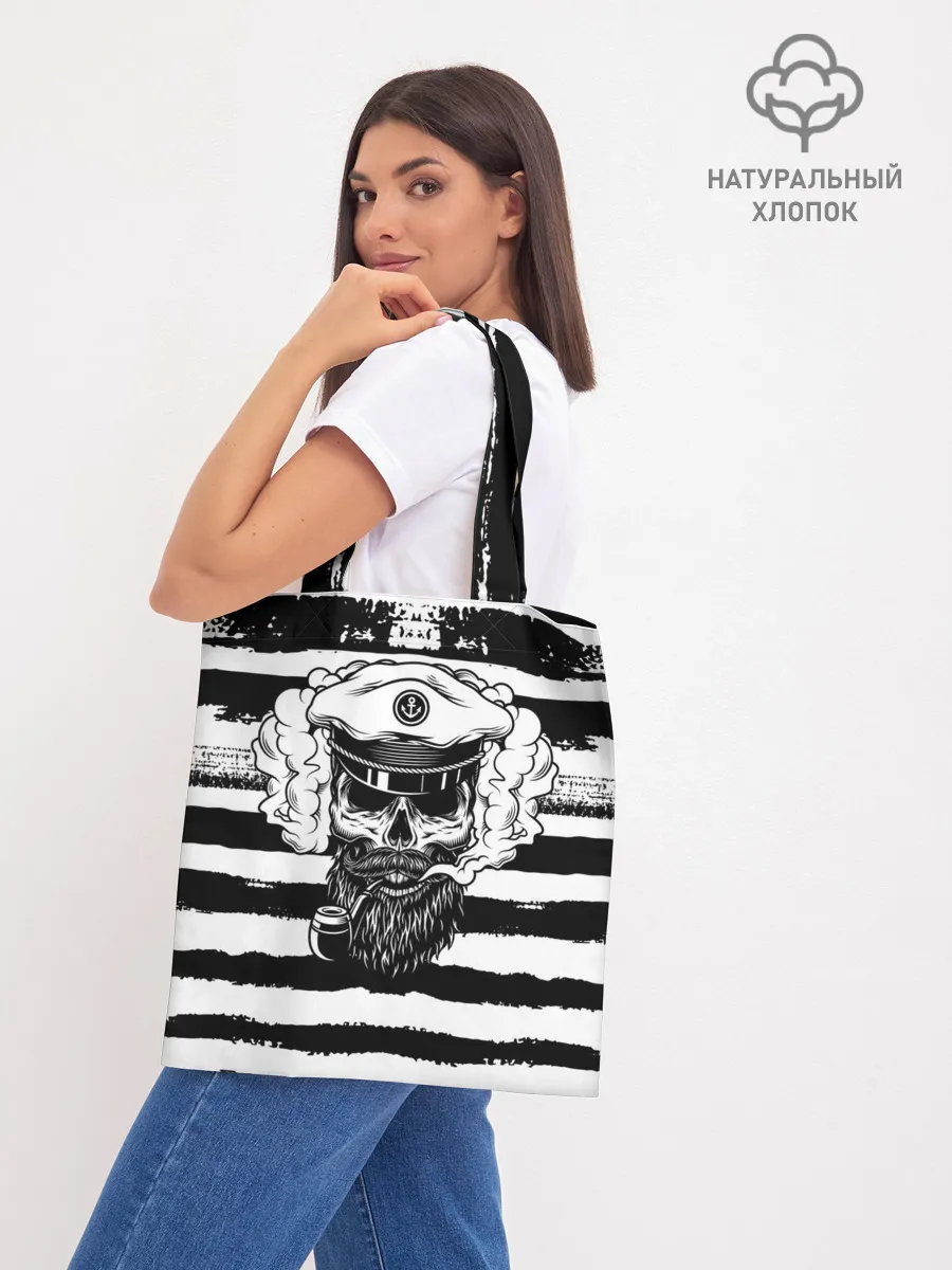 Шоппер база / ТЕЛЬНЯШКА ВМФ | ЧЕРЕП ФУРАЖКА