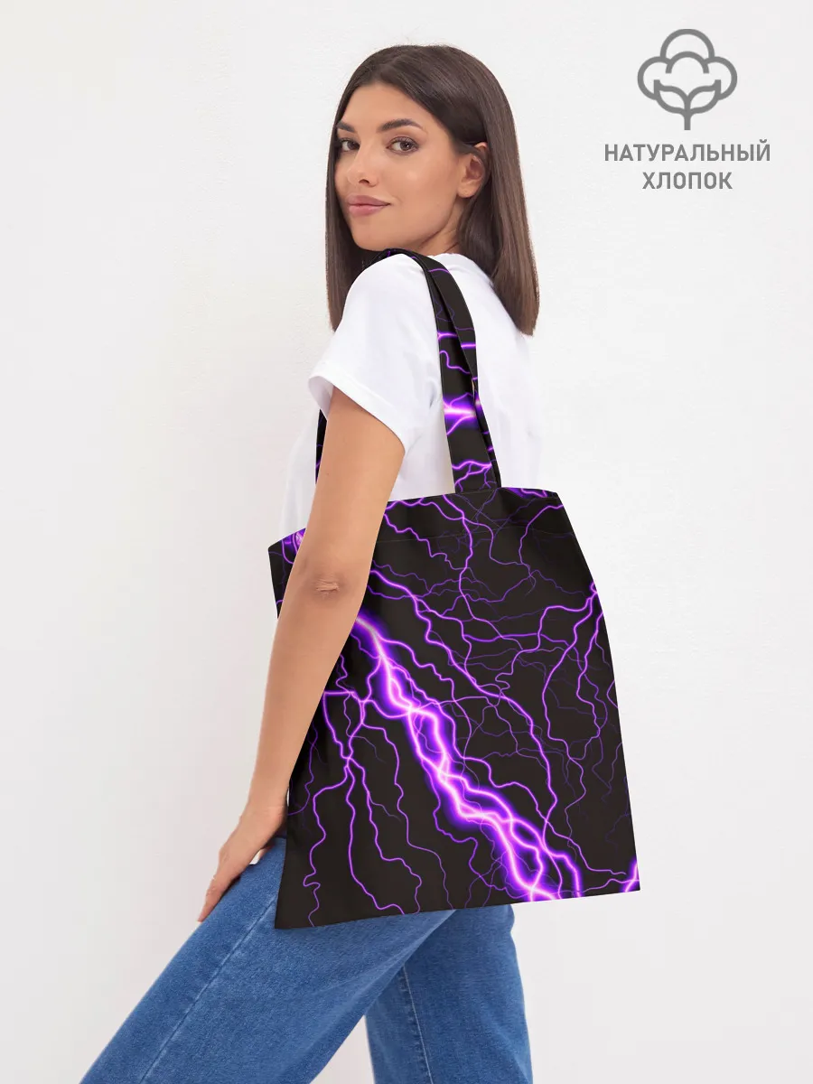 Шоппер база / GENSHIN IMPACT МОЛНИЯ НЕОН