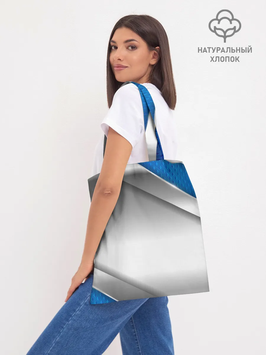 Шоппер база / 3D СЕРЕБРО BLUE LINES