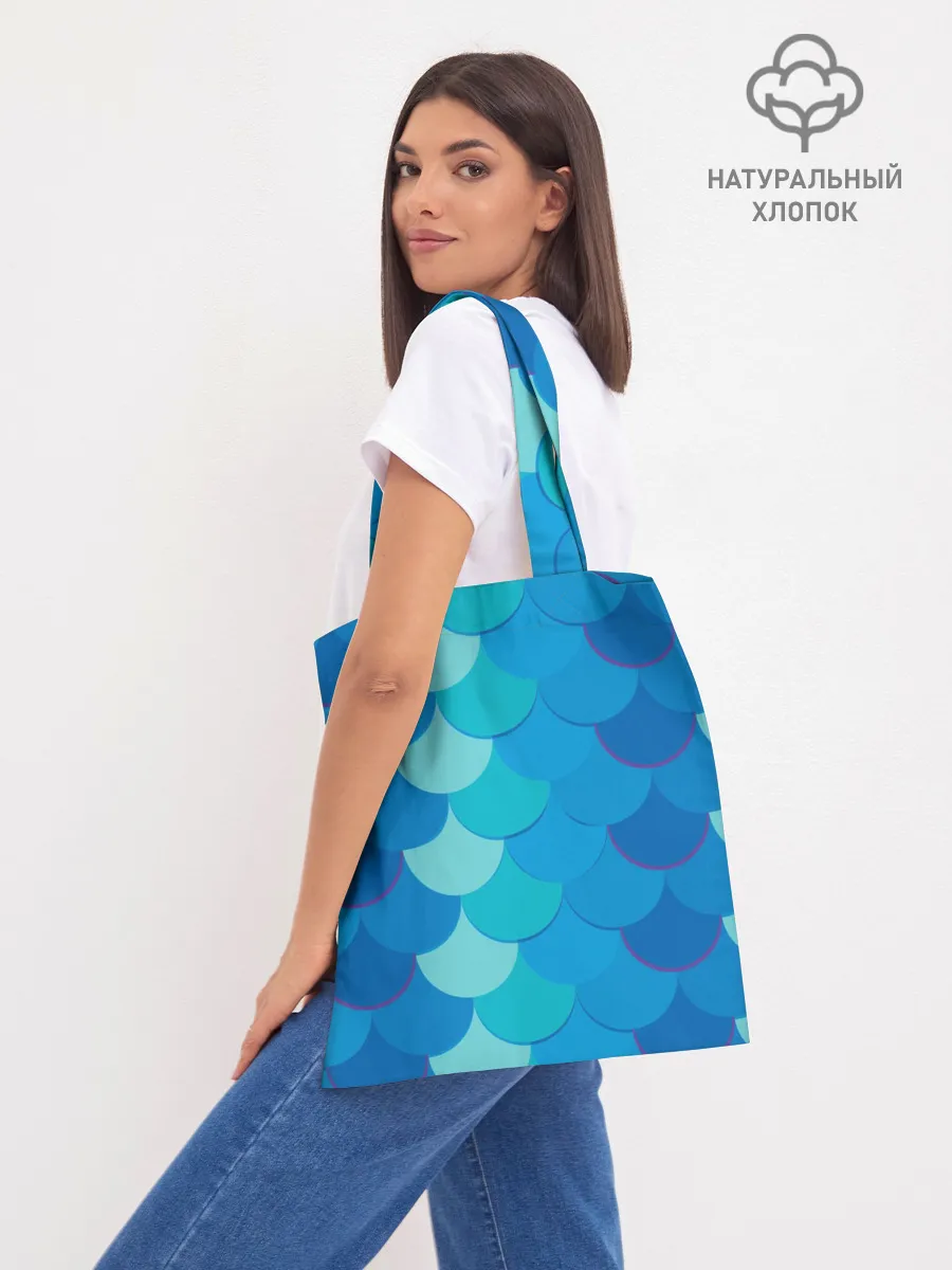 Шоппер база / Синяя чешуя рыбы