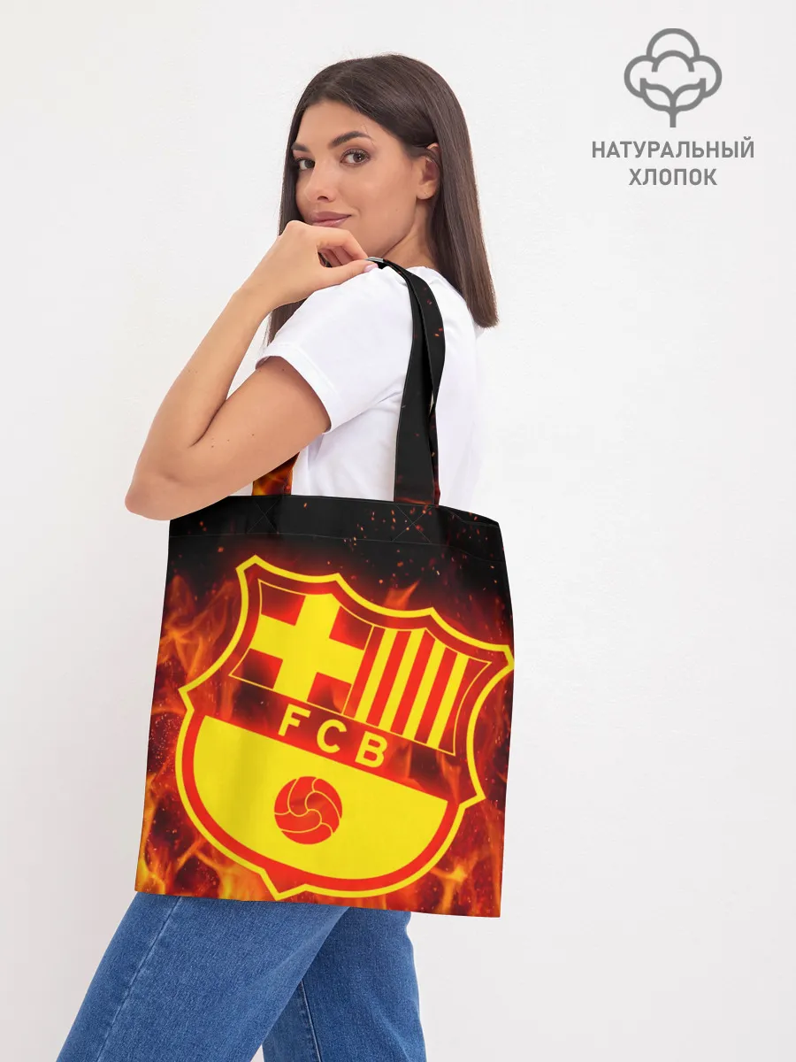 Шоппер база / FC BARCELONA / FIRE / ОГОНЬ