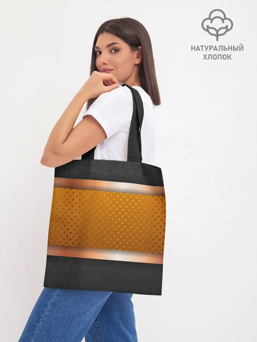 Шоппер база / 3d gold / black