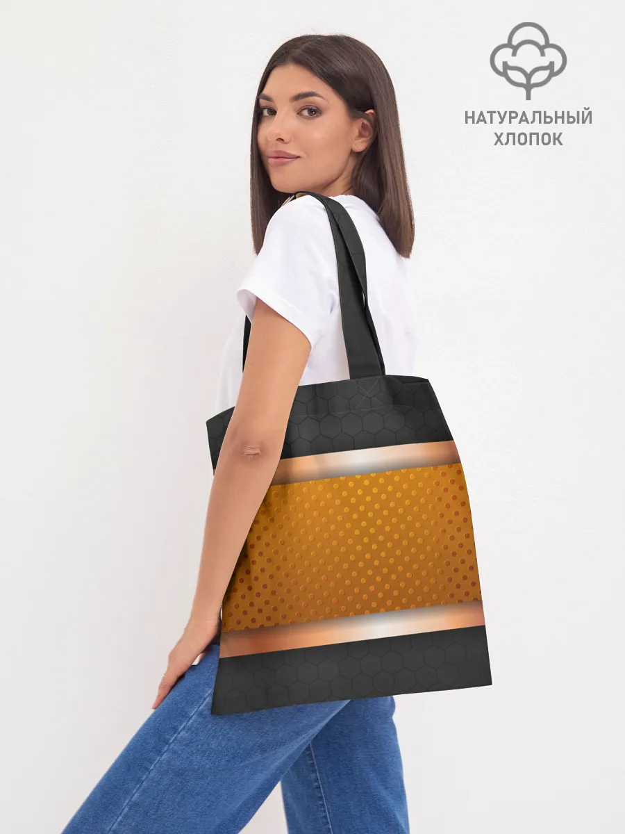 Шоппер база / 3d gold / black
