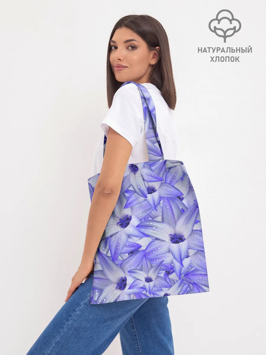 Шоппер база / Синие Цветы