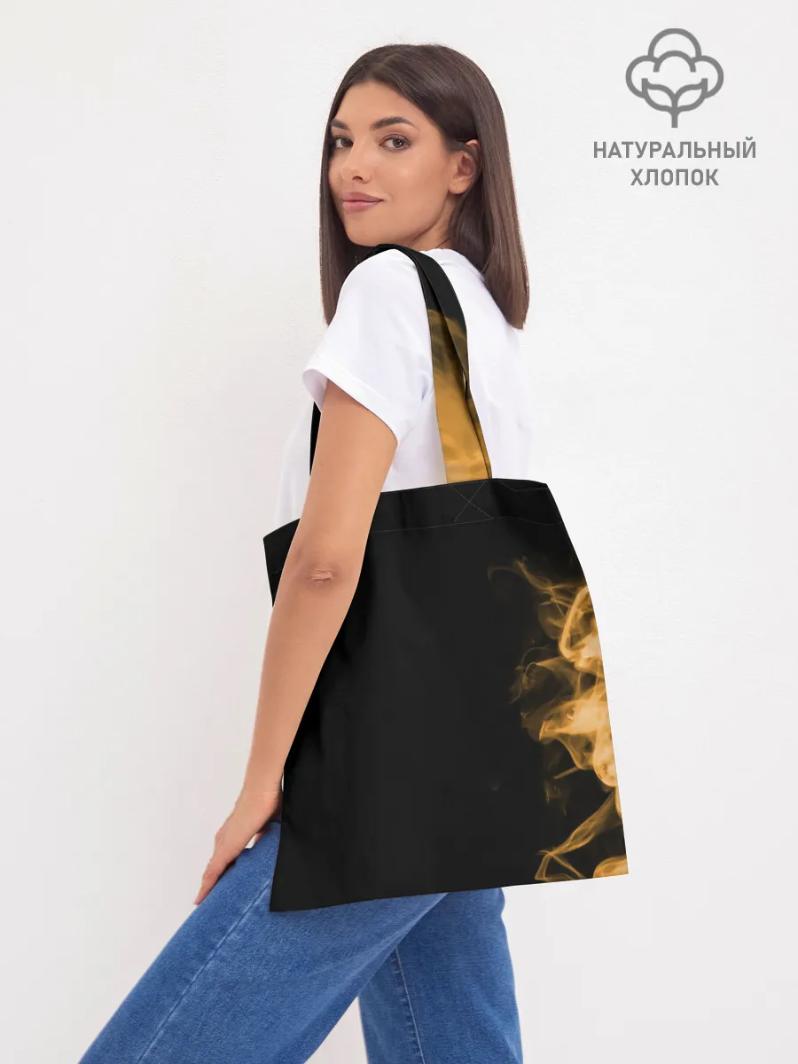 Шоппер база / Чёрный клевер Аста желтая луна