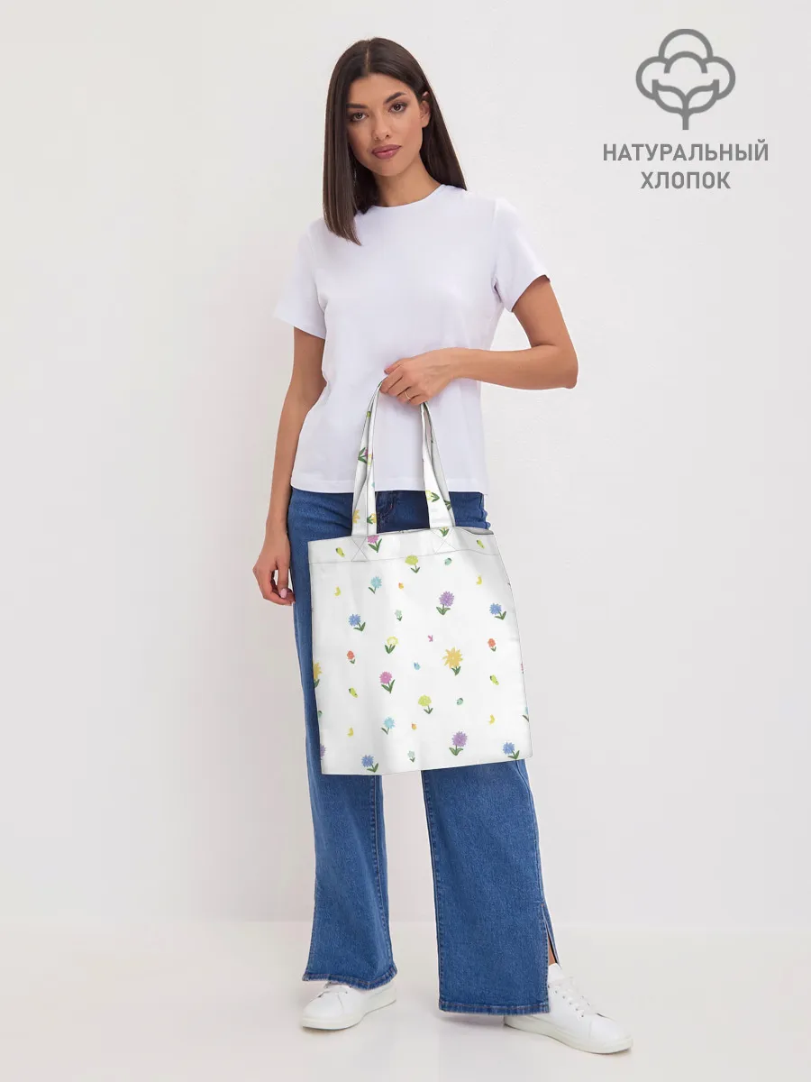 Шоппер база / Цветы и бабочки
