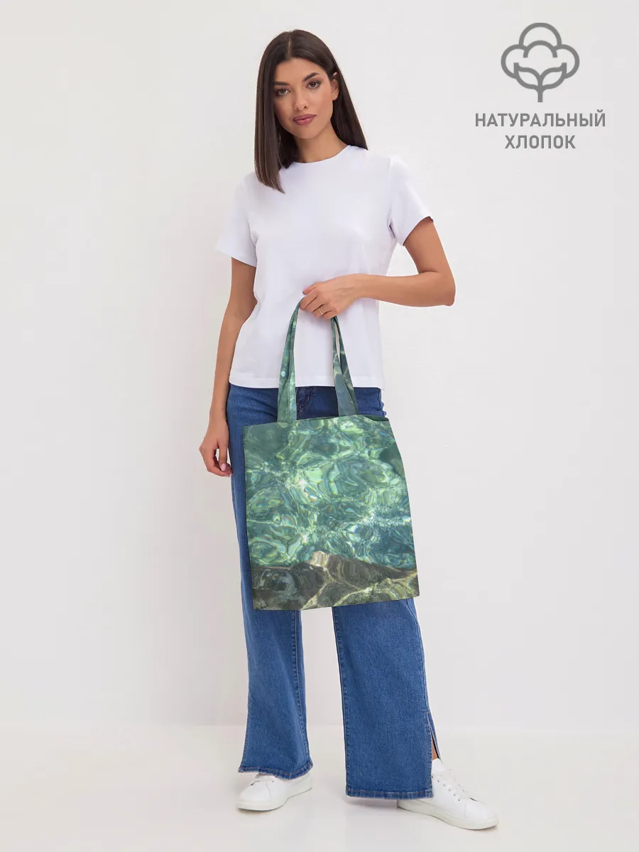 Шоппер база / Морская вода с камнями