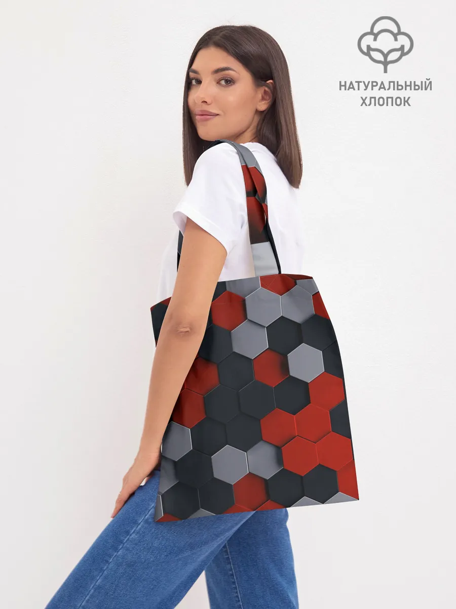 Шоппер база / РАЗНОЦВЕТНЫЕ СОТЫ 3D