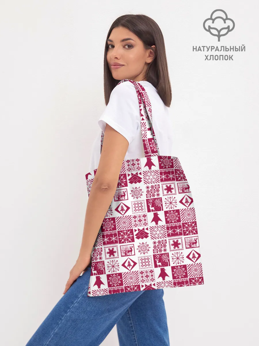 Шоппер база / Новогодний рождественский узор