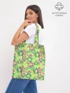 Шоппер база / Зеленый узор Звезды