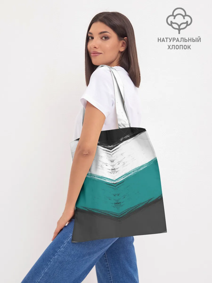 Шоппер база / Полосатый абстрактный принт