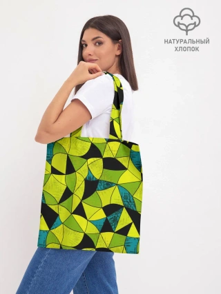 Шоппер база / Гранжевый яркий зеленый