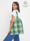 Шоппер база / Зеленый клетчатый узор