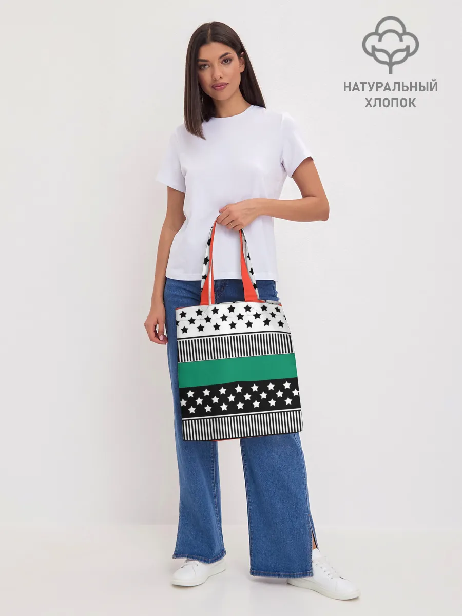 Шоппер база / Полосатый звездный узор