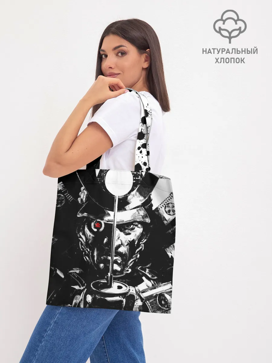 Шоппер база / Самурай | ЧБ | Лого