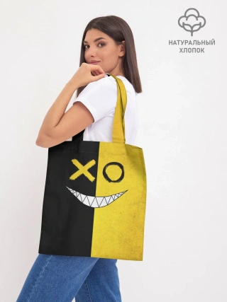 Шоппер база / Yellow and black smile