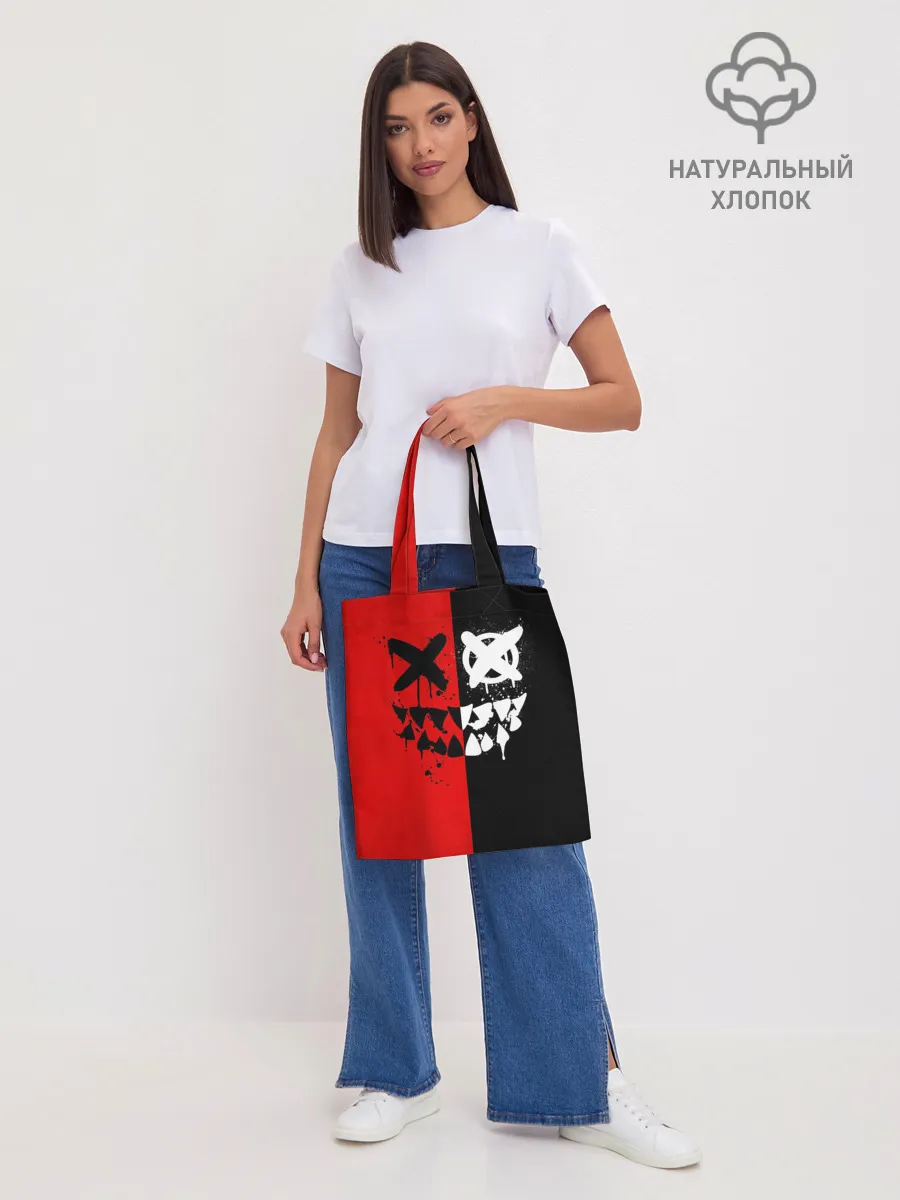 Шоппер база / Smail Black and red