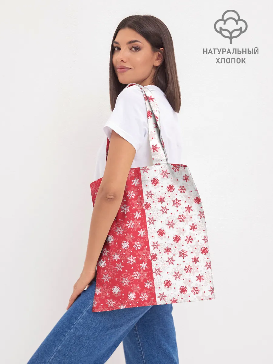 Шоппер база / Снежинки - новогодние узоры