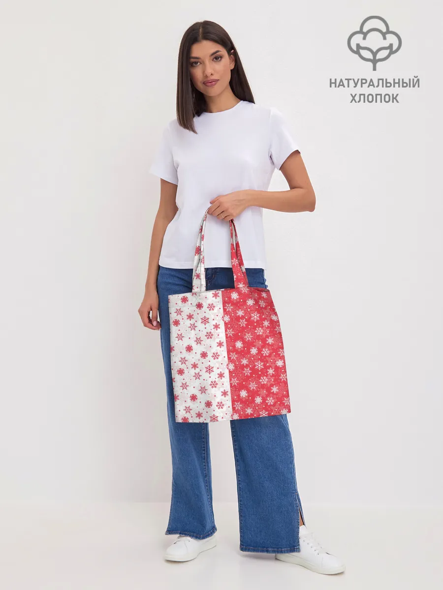 Шоппер база / Снежинки - новогодние узоры