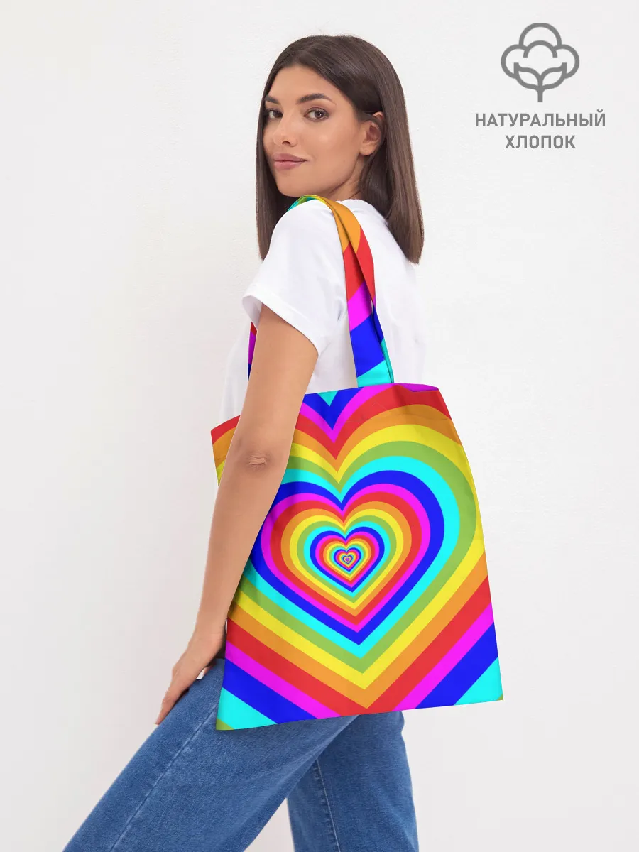 Шоппер база / Цветные сердца | Colored hearts