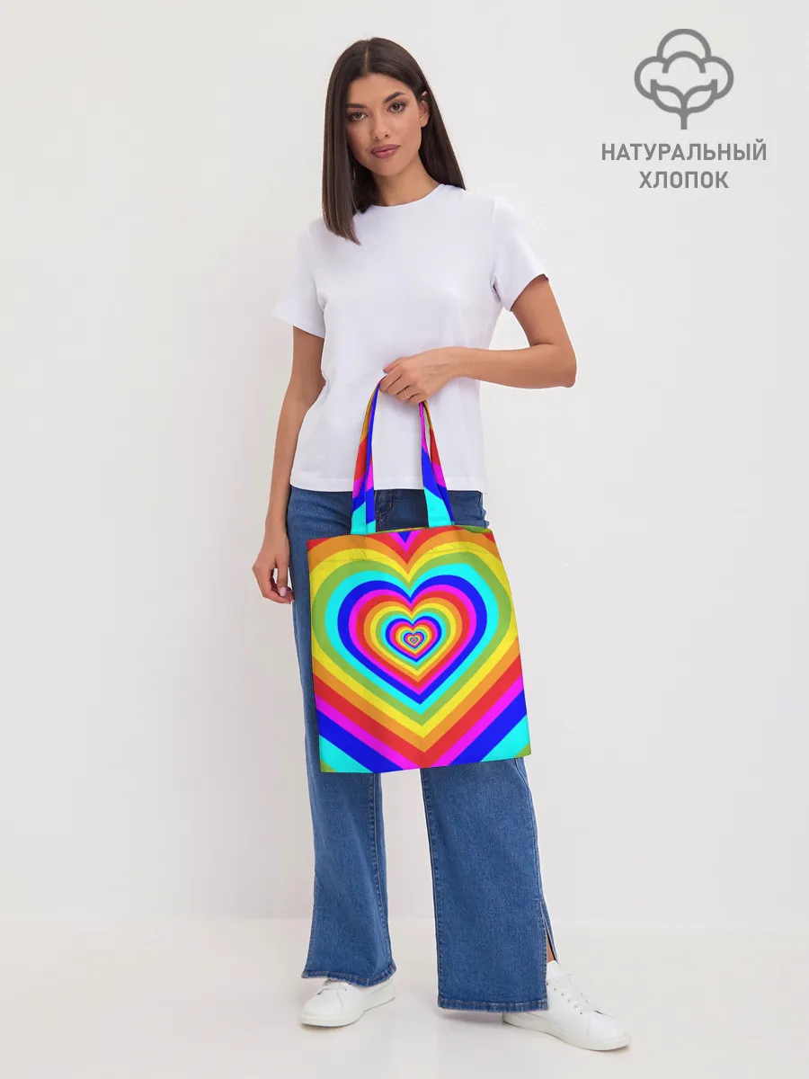 Шоппер база / Цветные сердца | Colored hearts