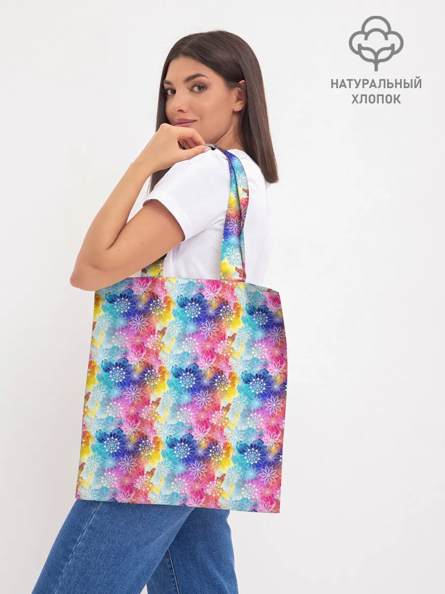 Шоппер база / Радужные Снежные Узоры