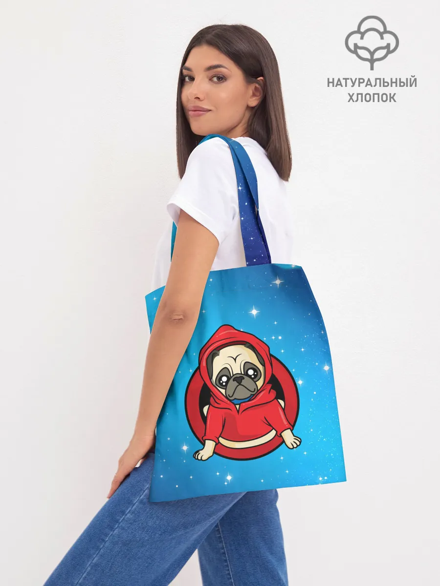 Шоппер база / Мопс в толстовке