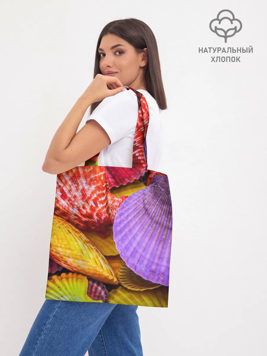 Шоппер база / Разноцветные ракушки multicolored seashells