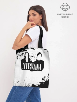 Шоппер база / Нирвана Рок Группа Гранж ЧБ | Nirvana