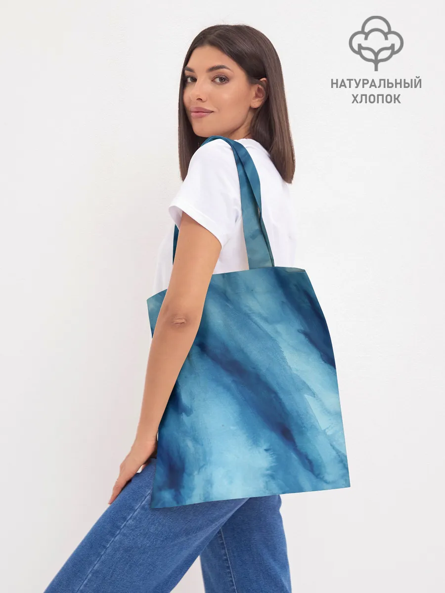 Шоппер база / Голубой мрамор