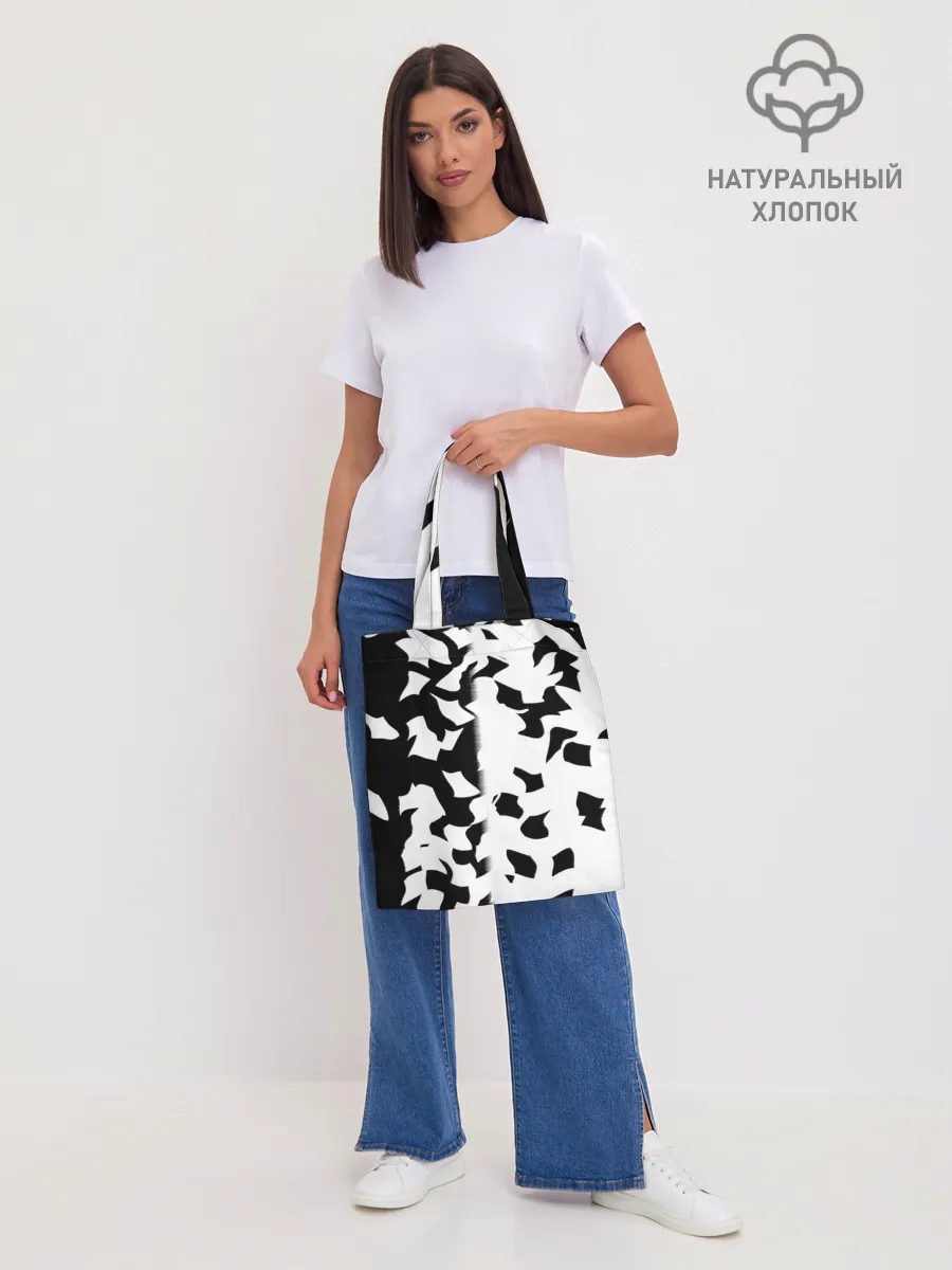 Шоппер база / черно-белый камуфляж