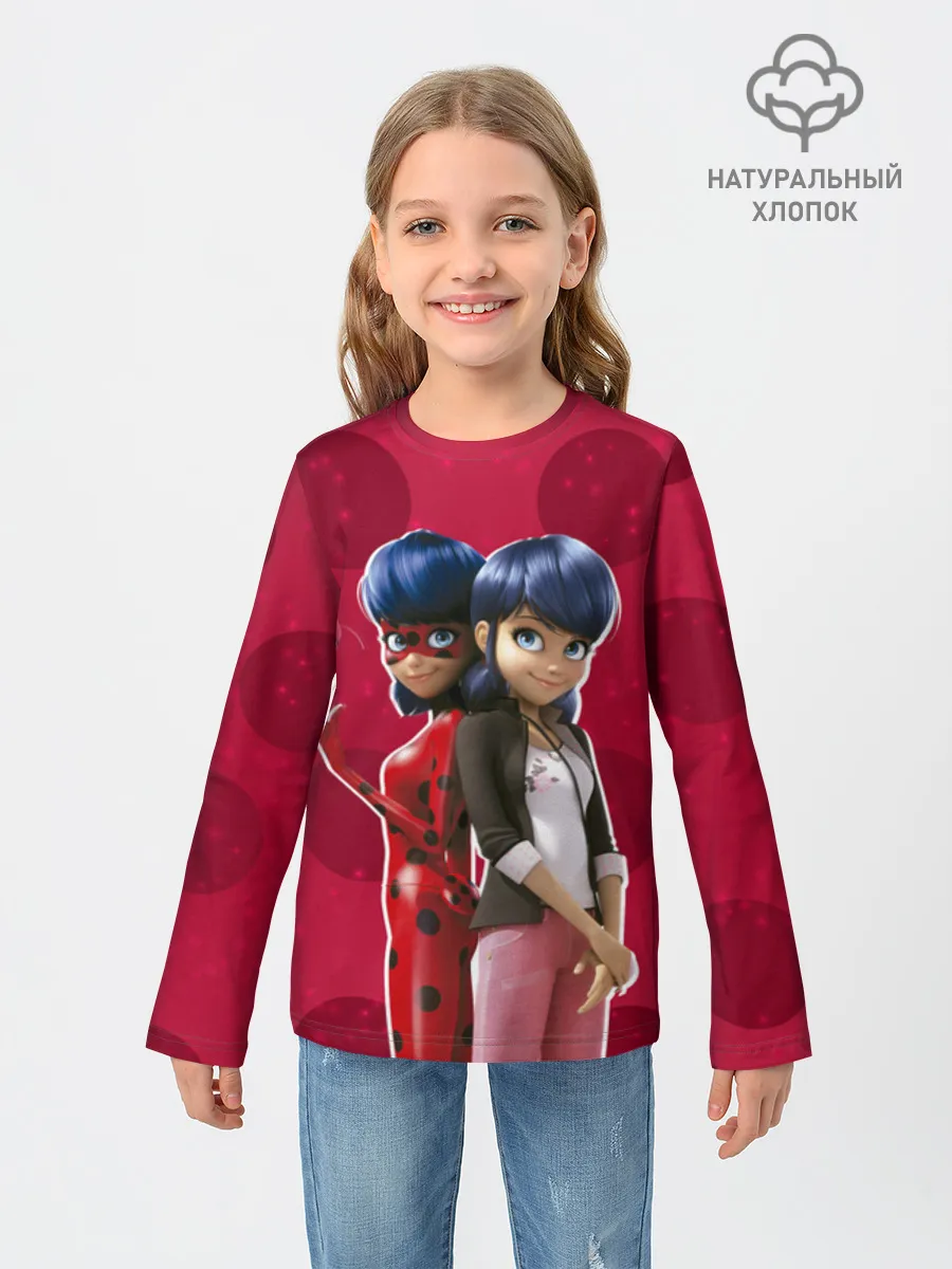 Детский лонгслив хлопок / Леди Баг Cherry