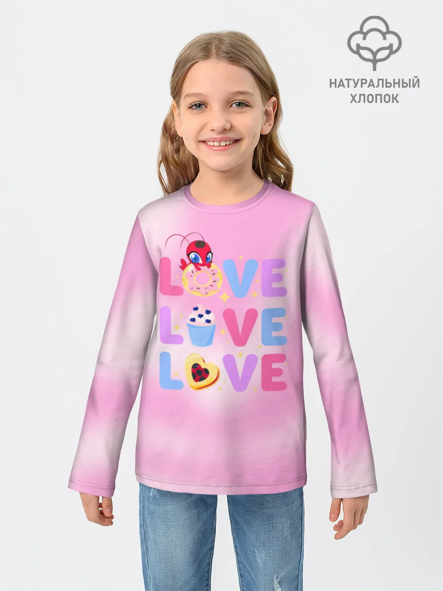Детский лонгслив хлопок / Леди Баг Cookie Love