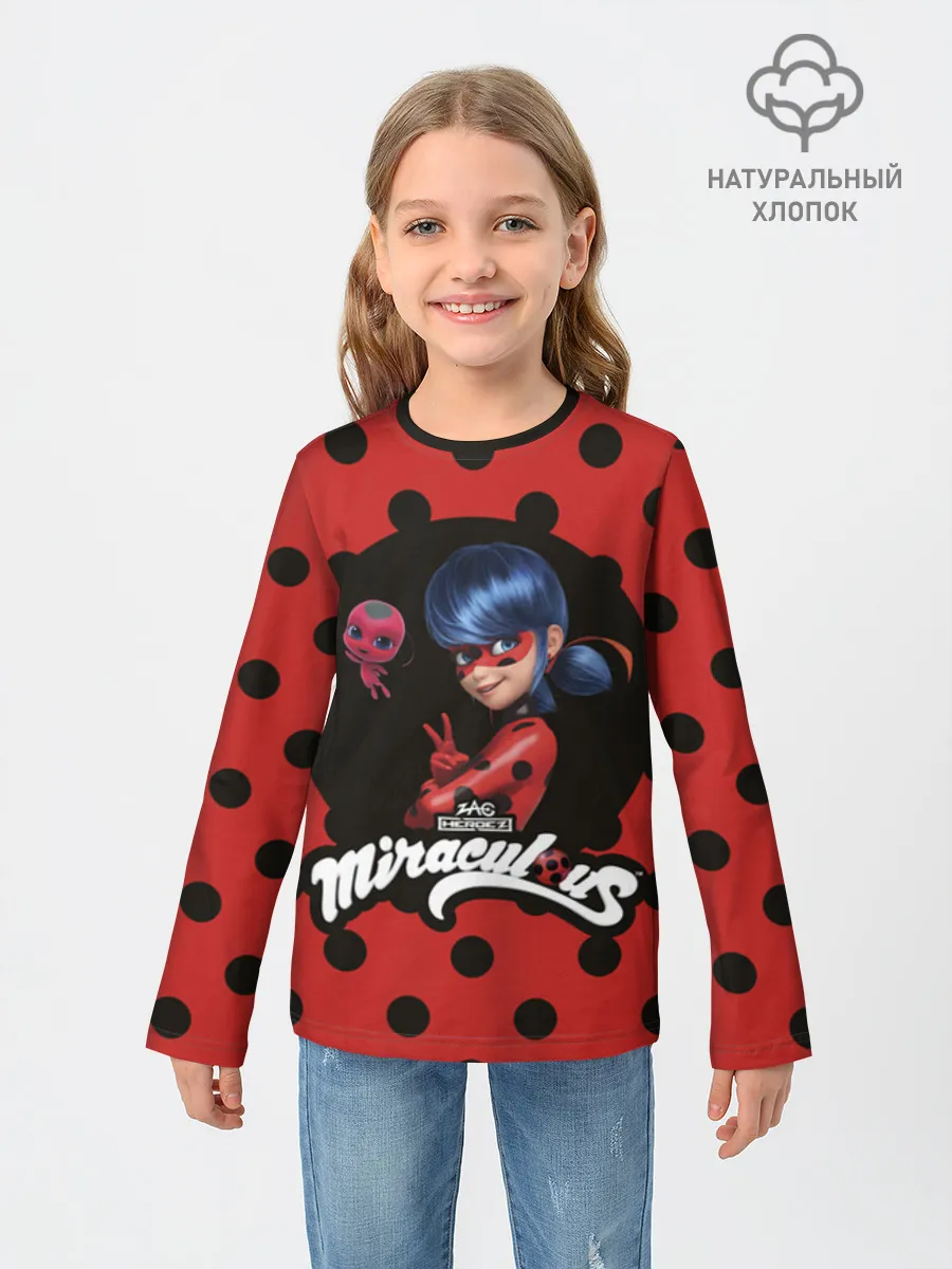 Детский лонгслив хлопок / Леди Баг RedCostume