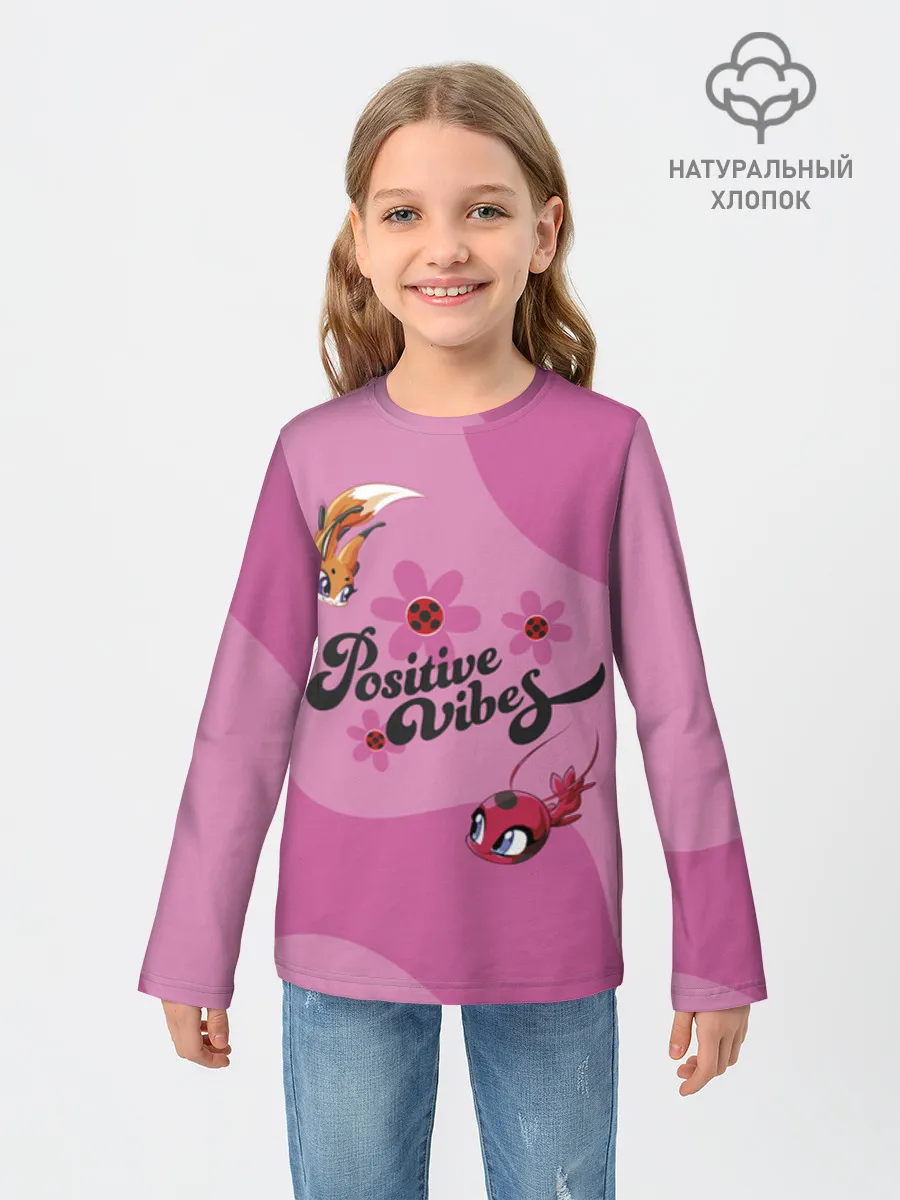 Детский лонгслив хлопок / Леди Баг Vibe