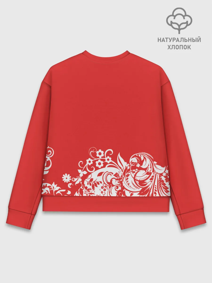 Женский свитшот базовый хлопок / Русская сказка