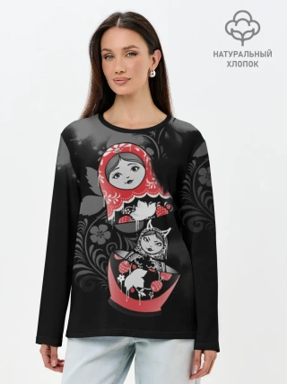 Лонгслив женский. Хлопок / В моём омуте