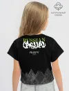 Футболка для девочки укороченная оверсайз хлопок / Русское царство