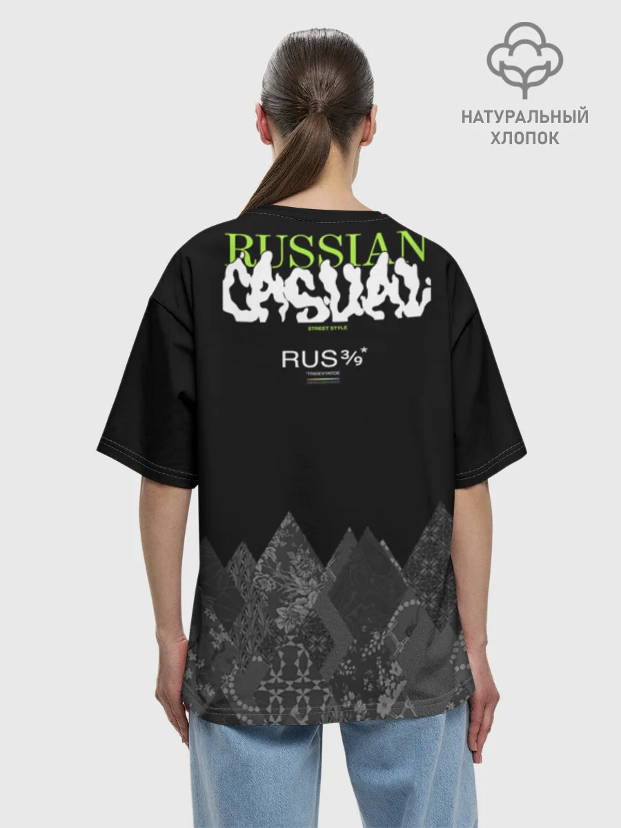 Женская футболка оверсайз хлопок / Русское царство