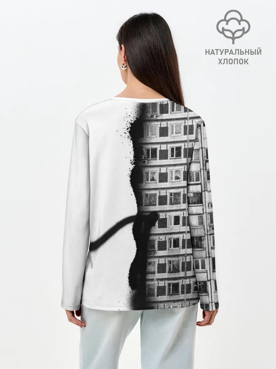 Лонгслив женский. Хлопок / Андеграунд