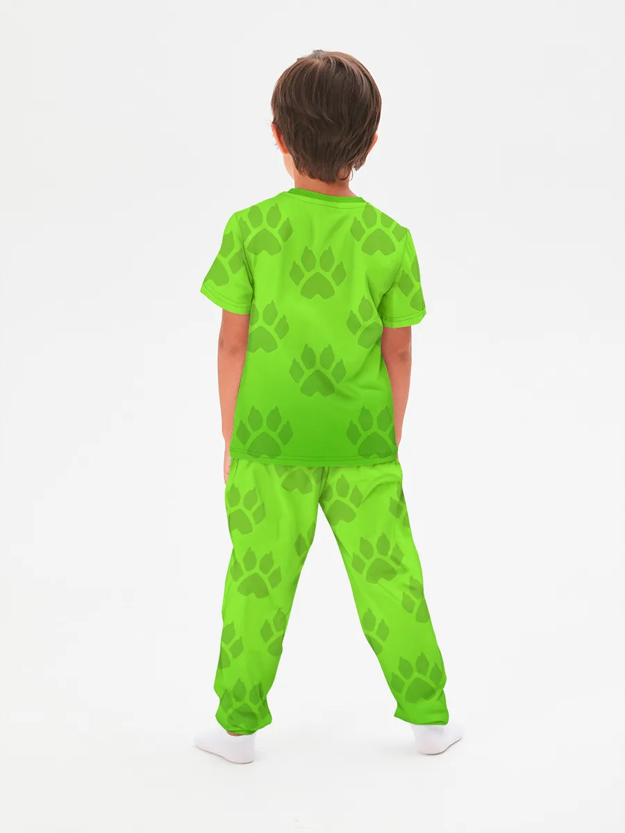 Детская пижама с брюками хлопок / P052_CNGreen_KPJ