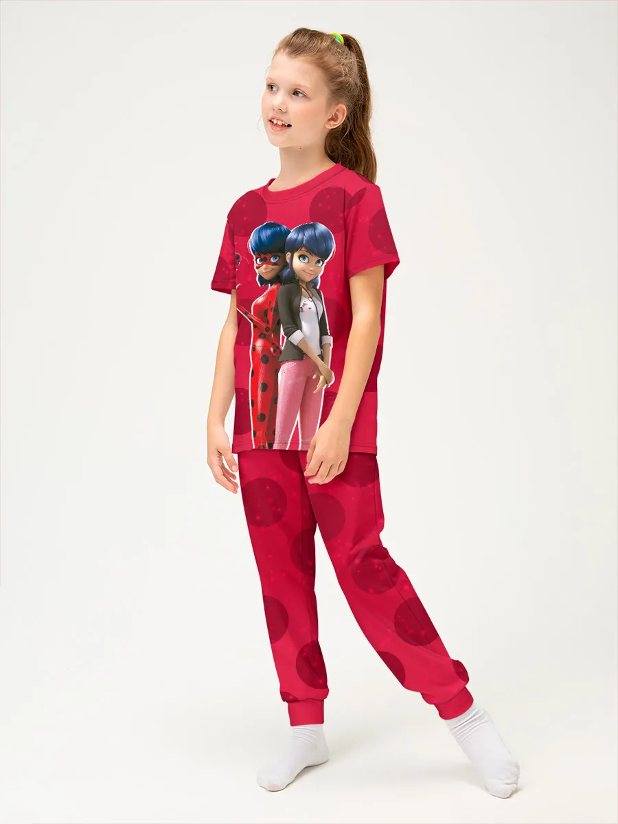 Детская пижама с брюками хлопок / P052_KPJ_LBCherry