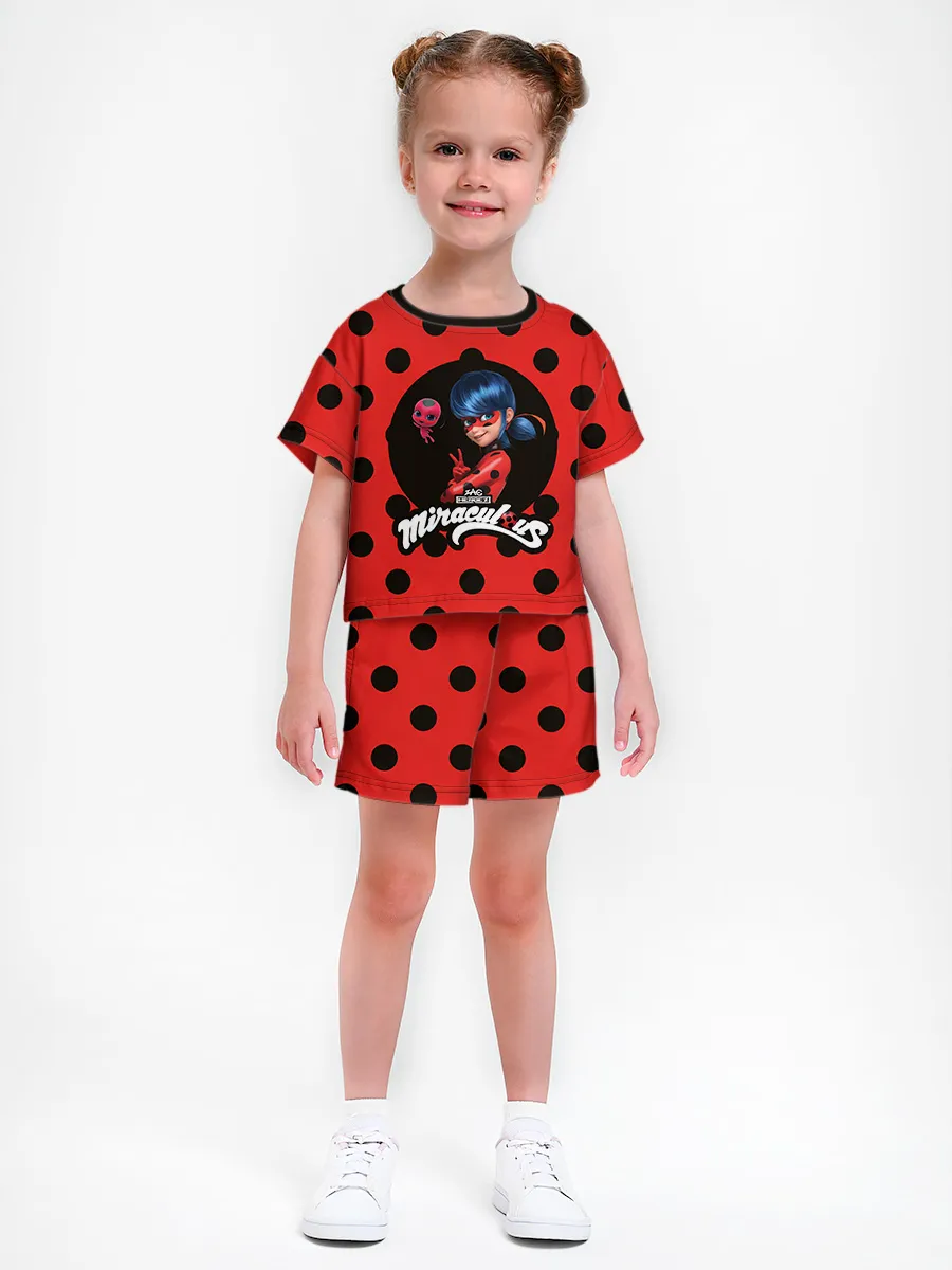 Девочкина пижама с шортами / Леди Баг RedCostume