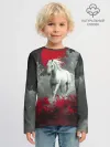 Детский лонгслив хлопок / Лошадь угли