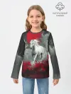 Детский лонгслив хлопок / Лошадь угли