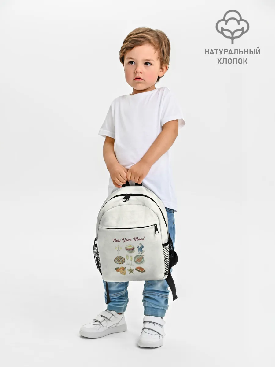 Рюкзак детский джинсовый / Новогодний коллаж